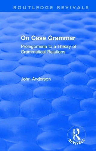 On Case Grammar: Prolegomena to a Theory of Grammatical Relations.