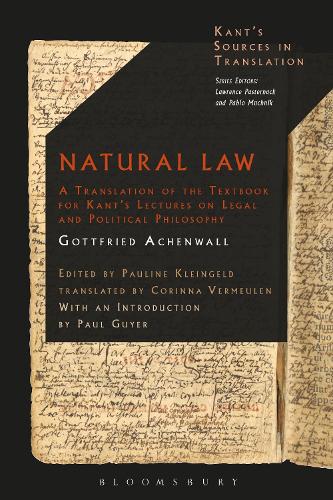 Natural Law: A Translation of the Textbook for Kant's Lectures on Legal and Political Philosophy.