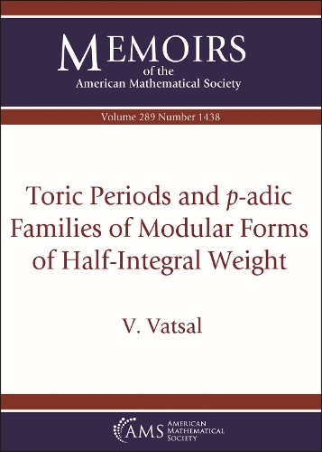 Toric Periods and $p$-adic Families of Modular Forms of Half-Integral Weight.