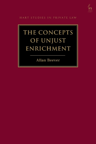 The Concepts of Unjust Enrichment.