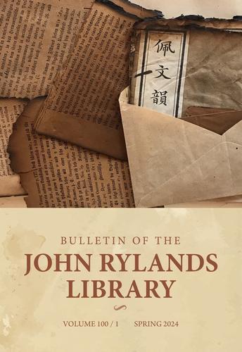 Bulletin of the John Rylands Library 100/1.