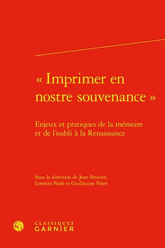 "Imprimer en nostre souvenance"