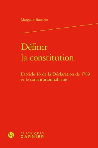 Definir la constitution