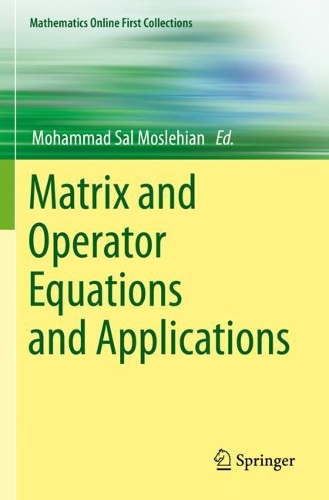 Matrix and Operator Equations and Applications.