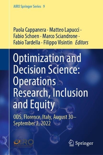 Optimization and Decision Science: Operations Research, Inclusion and Equity: ODS, Florence, Italy, August 30-September 2, 2022. 2023 ed.