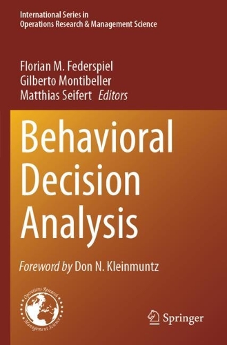 Behavioral Decision Analysis.