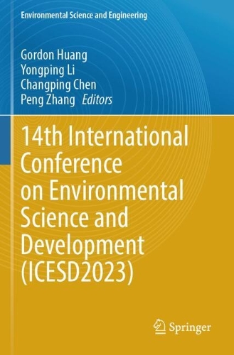 14th International Conference on Environmental Science and Development (ICESD2023).