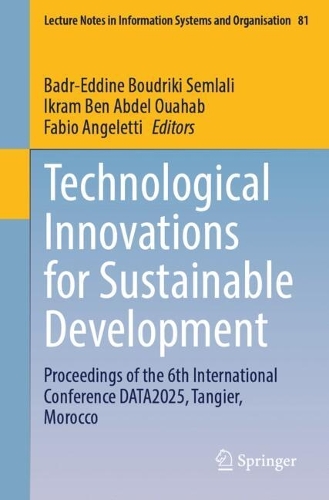 Technological Innovations for Sustainable Development: Proceedings of the 6th International Conference DATA2025, Tangier, Morocco.