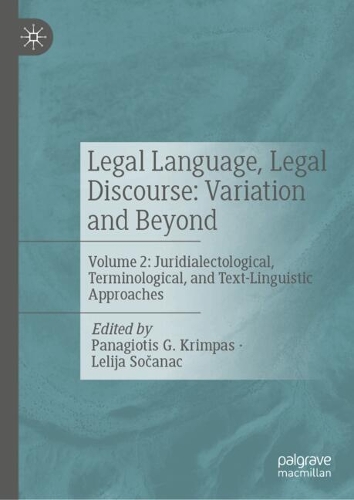 Legal Language, Legal Discourse. Variation and Beyond. Volume 2