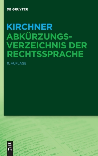 Kirchner - Abkuerzungsverzeichnis der Rechtssprache.