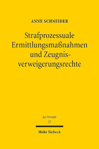 Strafprozessuale Ermittlungsmassnahmen und Zeugnisverweigerungsrechte