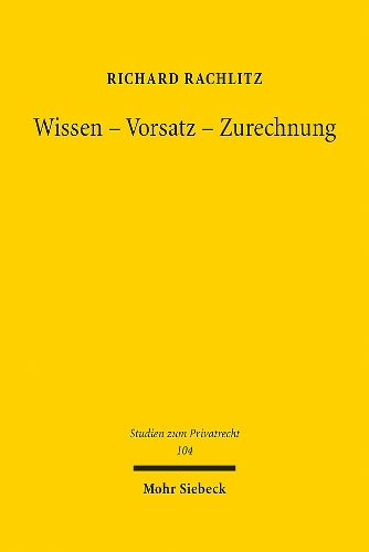 Wissen - Vorsatz - Zurechnung.