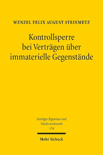 Kontrollsperre bei Vertraegen ueber immaterielle Gegenstaende