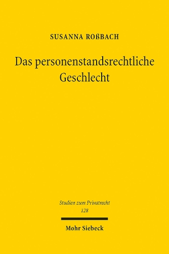 Das personenstandsrechtliche Geschlecht