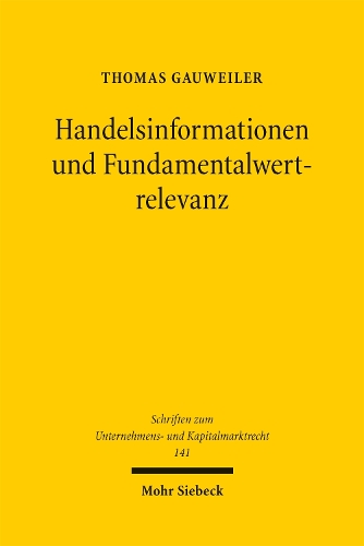Handelsinformationen und Fundamentalwertrelevanz