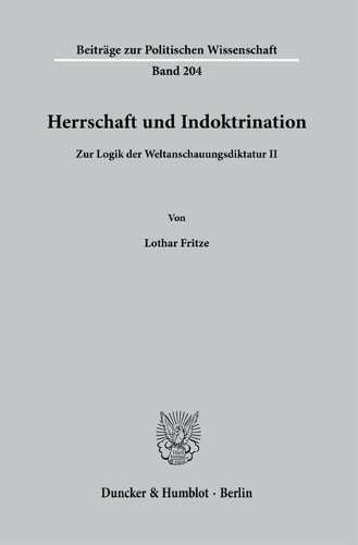 Herrschaft und Indoktrination