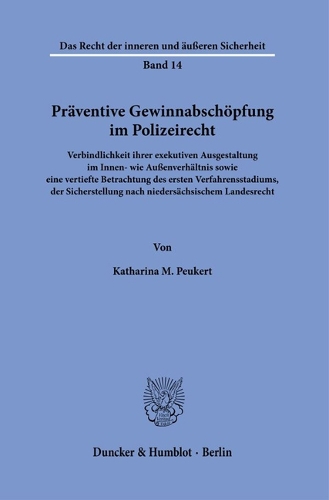 Praeventive Gewinnabschoepfung im Polizeirecht
