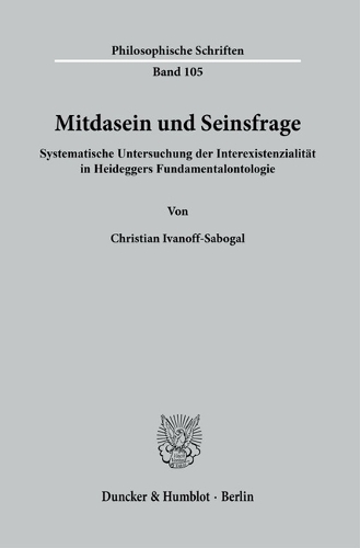 Mitdasein und Seinsfrage