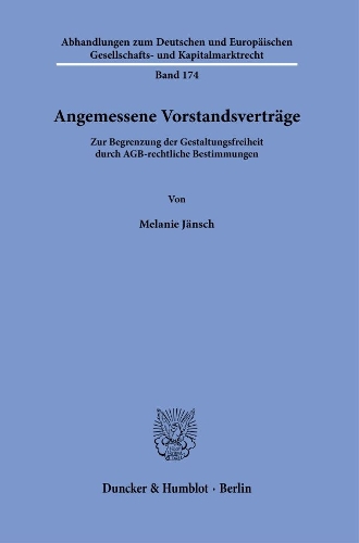 Angemessene Vorstandsvertraege