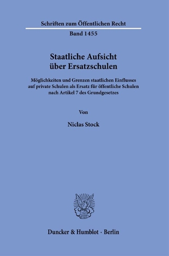 Staatliche Aufsicht ueber Ersatzschulen