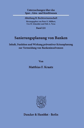 Sanierungsplanung von Banken