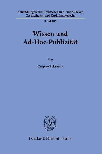 Wissen und Ad-Hoc-Publizitaet.