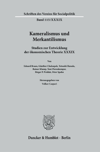Kameralismus und Merkantilism