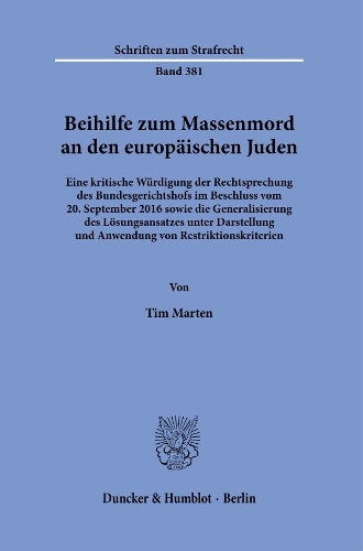 Beihilfe zum Massenmord an den europaeischen Juden