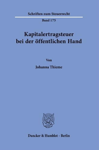 Kapitalertragsteuer bei der oeffentlichen Hand.
