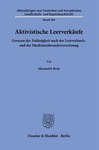 Aktivistische Leerverkaeufe