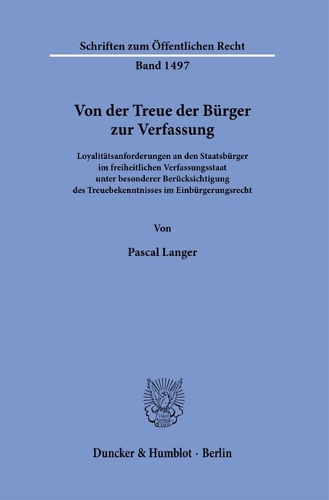 Von der Treue der Buerger zur Verfassung