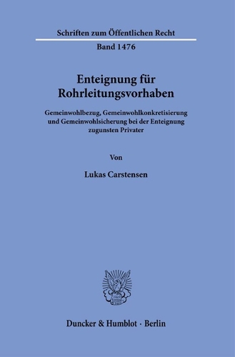 Enteignung fuer Rohrleitungsvorhaben