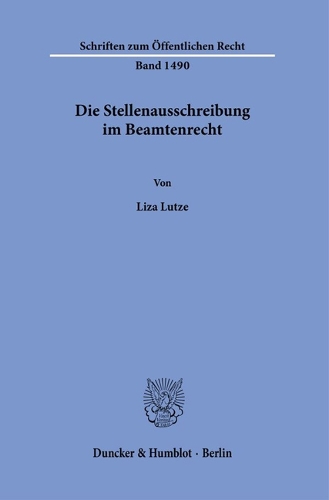 Die Stellenausschreibung im Beamtenrecht.