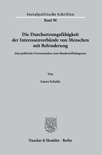 Die Durchsetzungsfaehigkeit der Interessenverbaende von Menschen mit Behinderung
