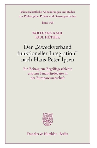 Der "Zweckverband funktioneller Integration" nach Hans Peter Ipsen