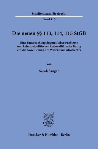 Die neuen Paragr. 113, 114, 115 StGB