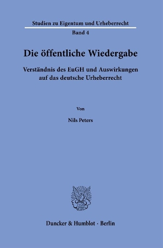 Die oeffentliche Wiedergabe