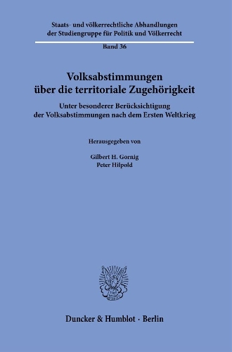 Volksabstimmungen ueber die territoriale Zugehoerigkeit