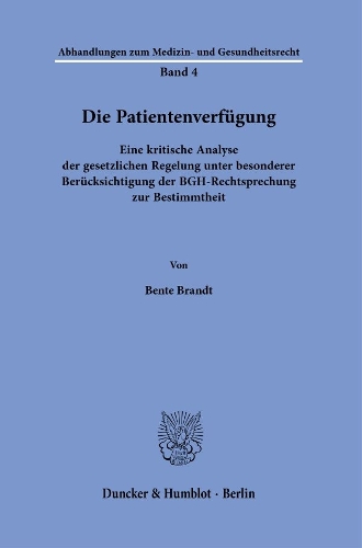 Die Patientenverfuegung