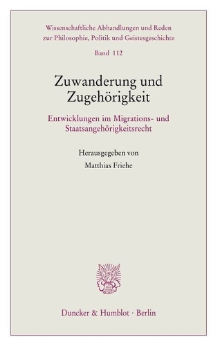 Zuwanderung und Zugehoerigkeit