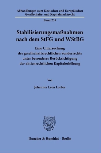 Stabilisierungsmassnahmen nach dem StFG und WStBG