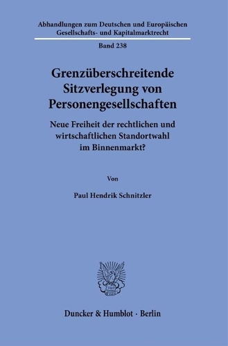 Grenzueberschreitende Sitzverlegung von Personengesellschaften