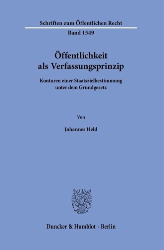 Oeffentlichkeit als Verfassungsprinzip