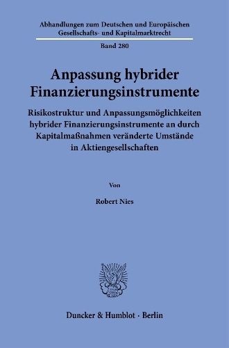 Anpassung hybrider Finanzierungsinstrumente