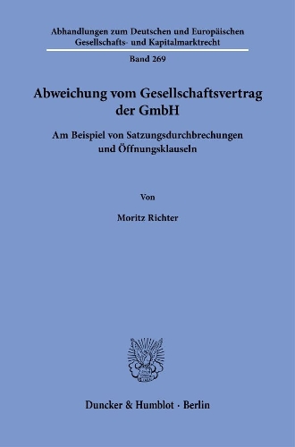 Abweichung vom Gesellschaftsvertrag der GmbH