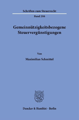Gemeinnuetzigkeitsbezogene Steuerverguenstigungen.