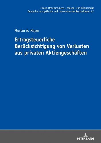 Ertragsteuerliche Beruecksichtigung von Verlusten aus privaten Aktiengeschaeften.