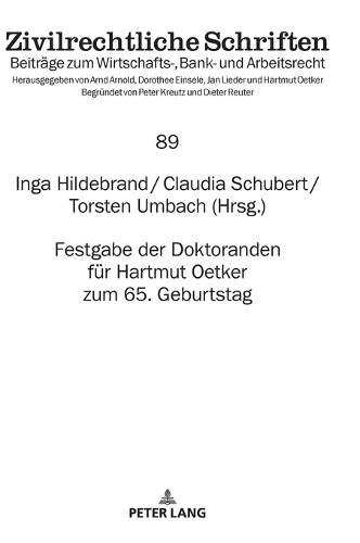 Festgabe der Doktoranden fuer Hartmut Oetker zum 65. Geburtstag.