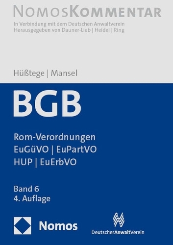 Buergerliches Gesetzbuch (BGB). Band 6