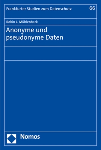 Anonyme und pseudonyme Daten.